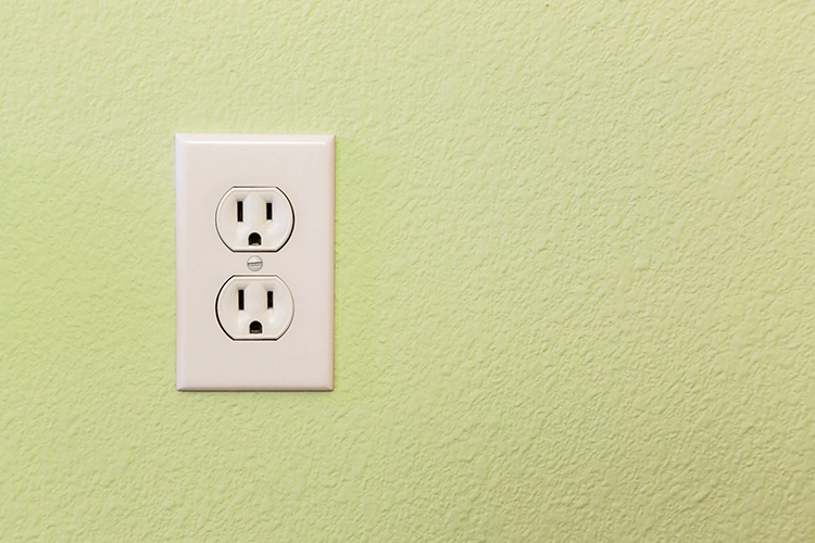 Electrical outlet during home inspection